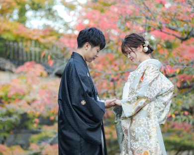 倉敷美観地区で紅葉ロケーション♩