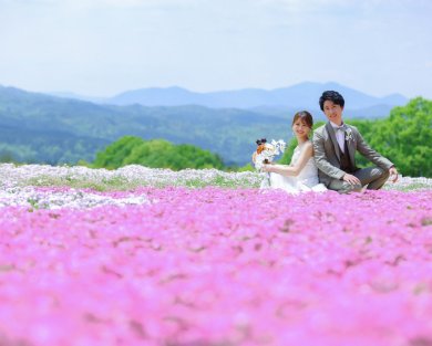 春のお花畑フォト