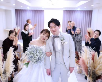 チャペルでの撮影はもはや結婚式です♡