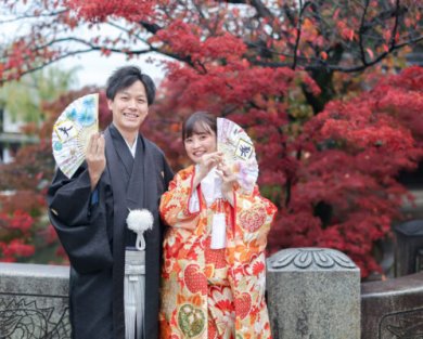美観地区の紅葉がキレイです