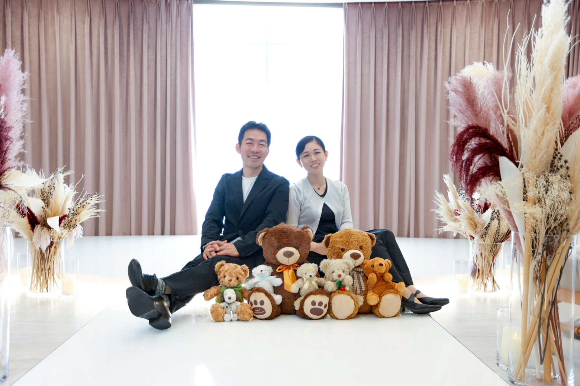 わら婚式の記念撮影♩