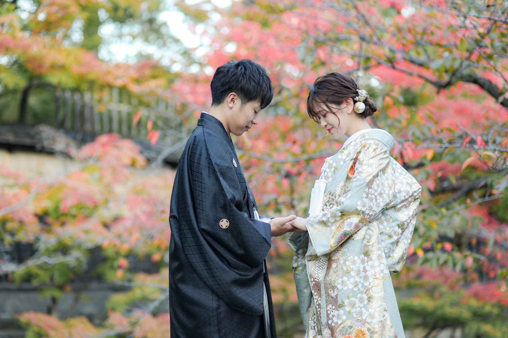 倉敷美観地区で紅葉ロケーション♩