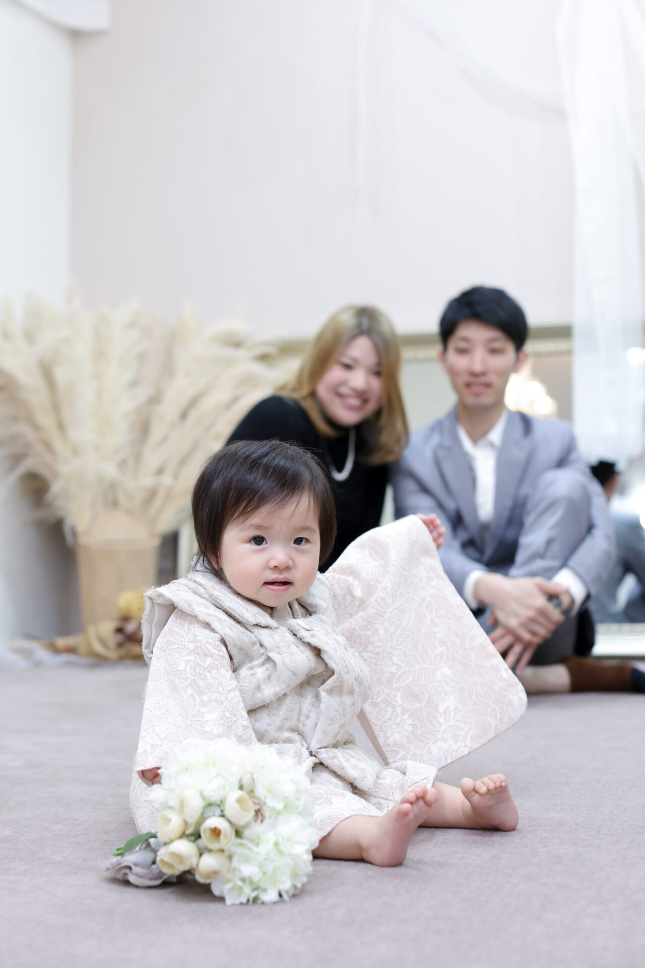 1歳記念の撮影をお手伝いしました♩