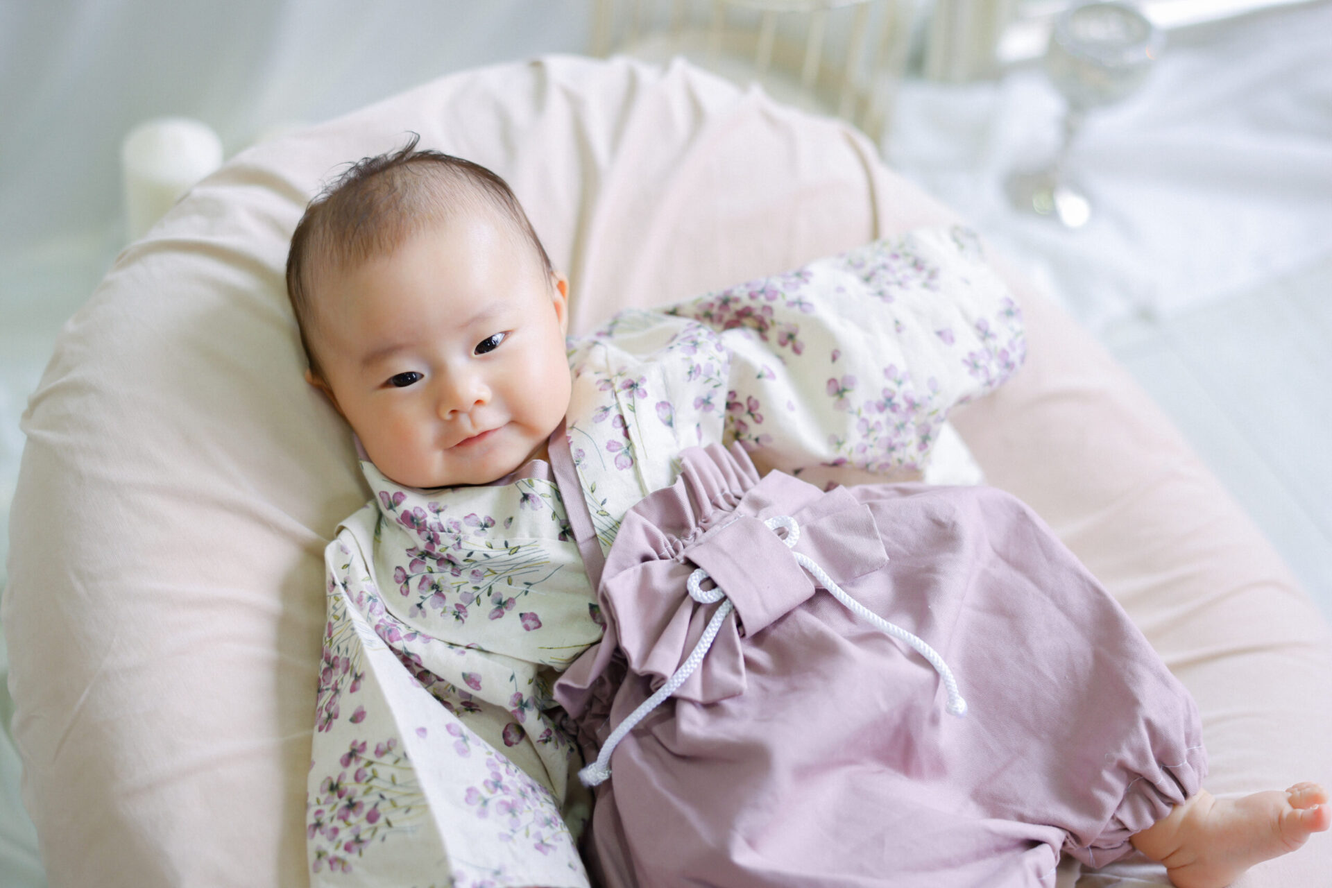 淡いお色のお着物♩