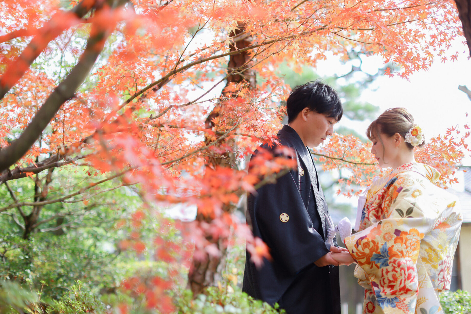 美観地区の紅葉撮影＊*