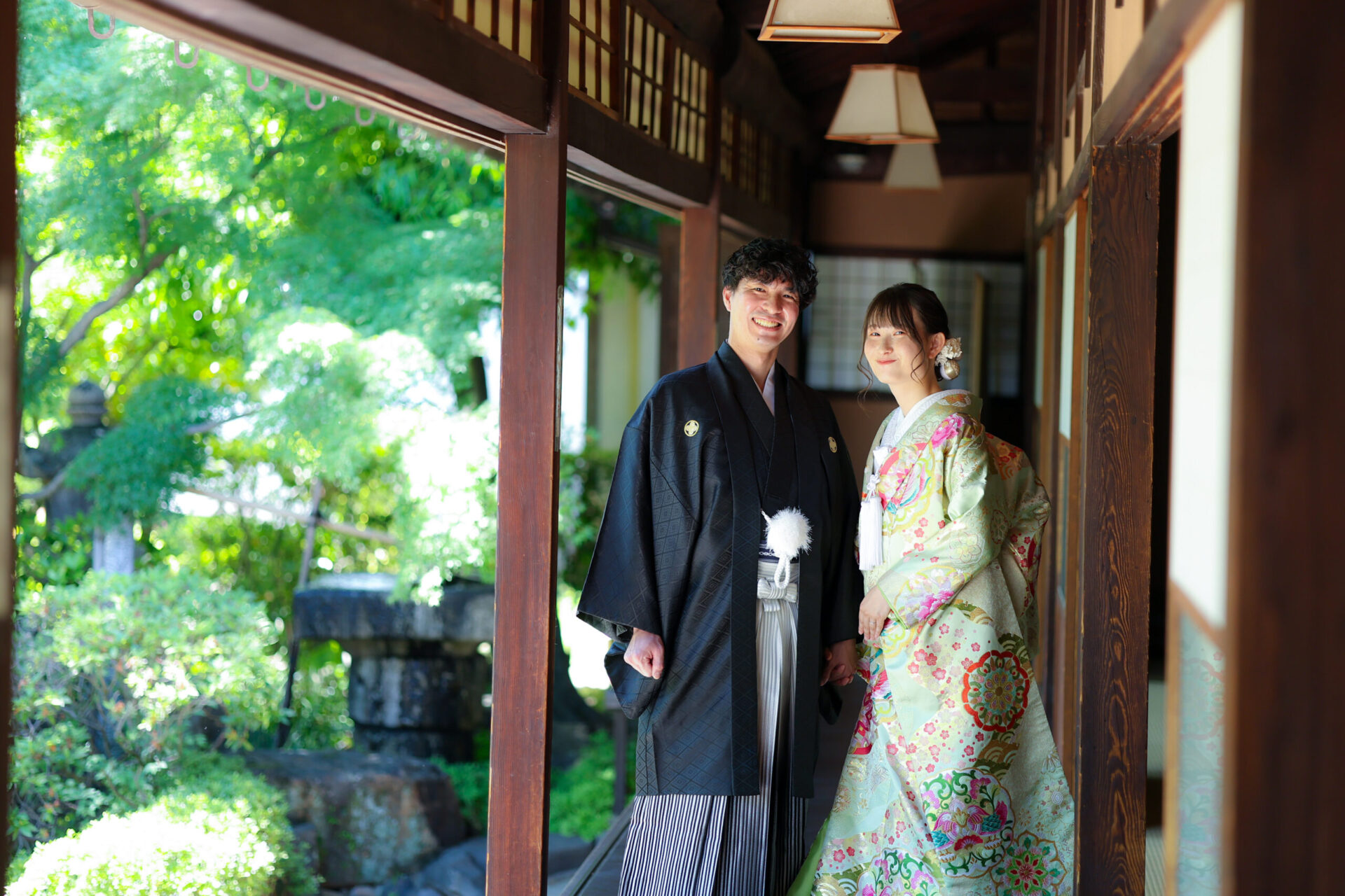 美観地区にある新渓園での撮影♩