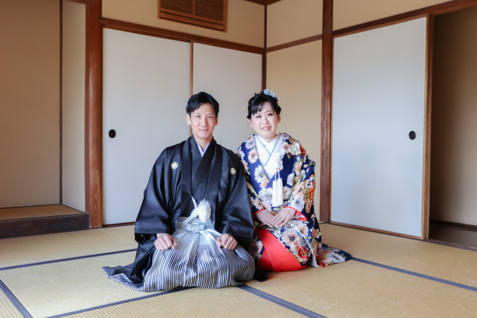 青色の打掛がとてもお似合いの花嫁様＊
